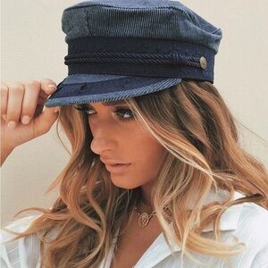 Brixton Navy Albany Fisherman Cap with Structured Brim